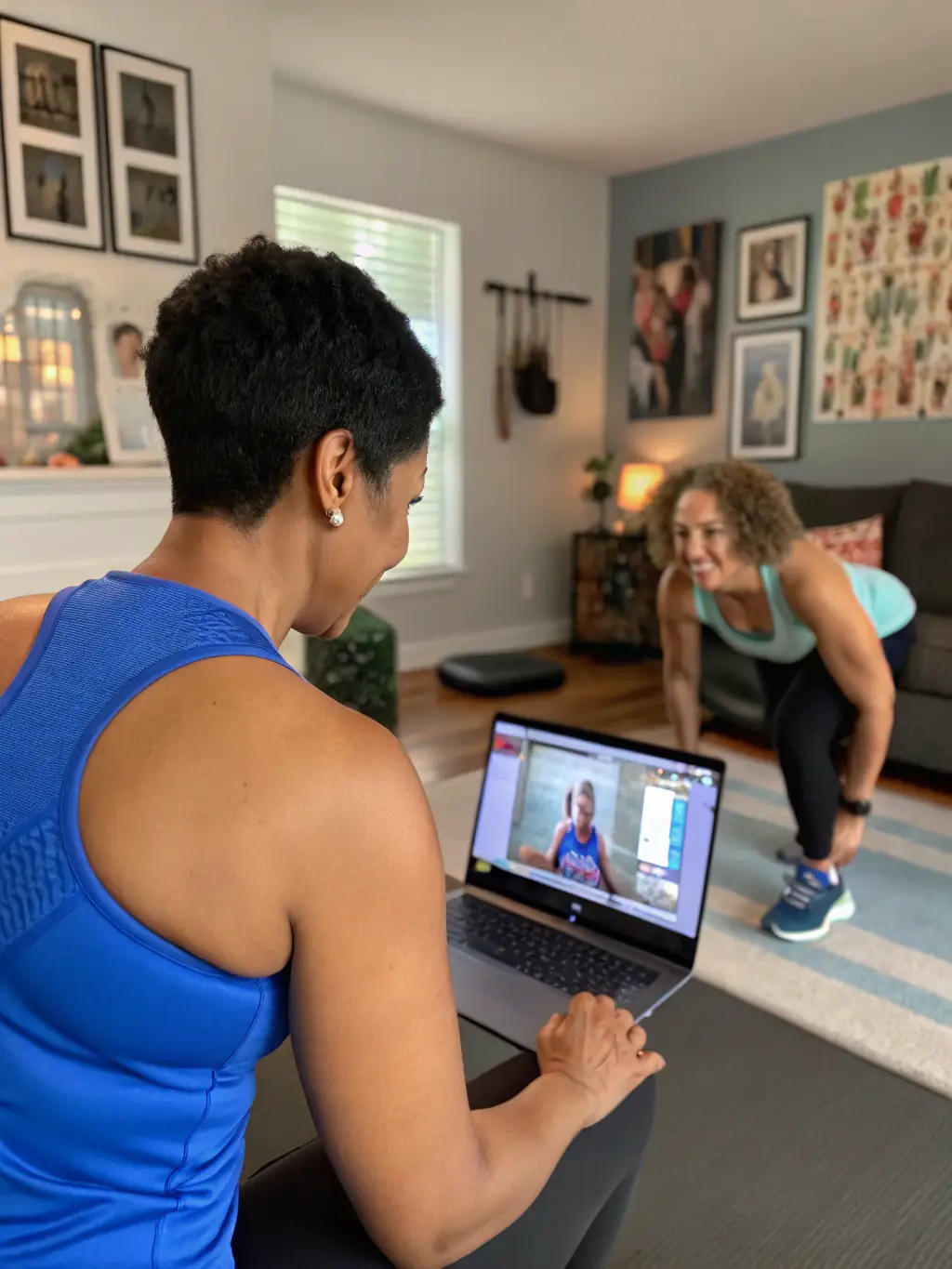 A coach guiding a member through a personalized training program at BODY WORK LESTREM, emphasizing individual progress.