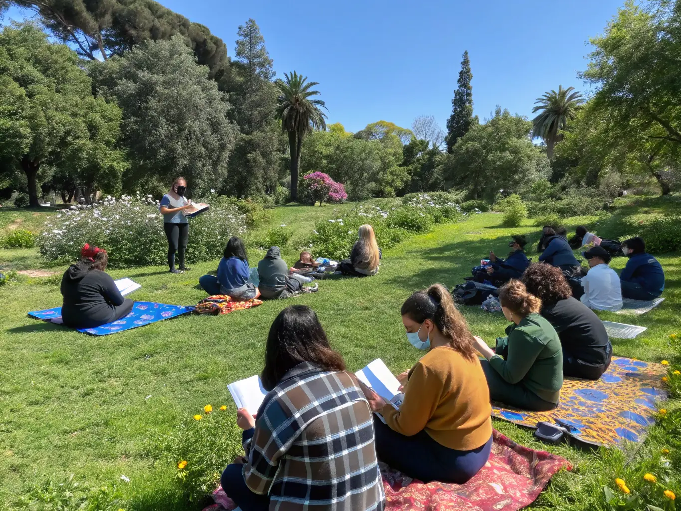 A community workshop with participants learning about local ecosystems and conservation efforts, representing SOC's Public Awareness and Advocacy program.